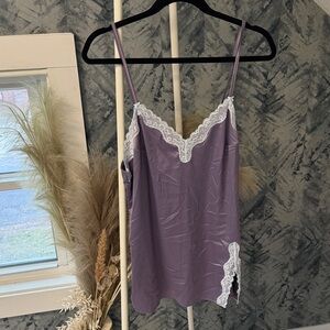 Victoria's Secret Tease Lavender Slip with Lace Trim